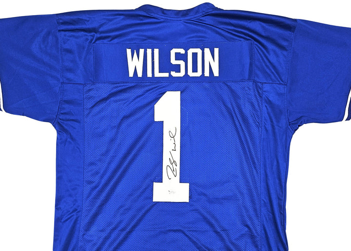 BYU Cougars Zach Wilson Signed Royal Blue Jersey Beckett BAS