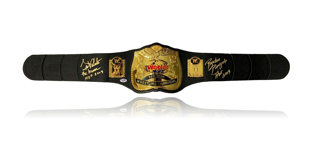 Greg Valentine Brutus "Barber" Beefcake Dual Signed WWF Rep Belt PSA/DNA COA WWE