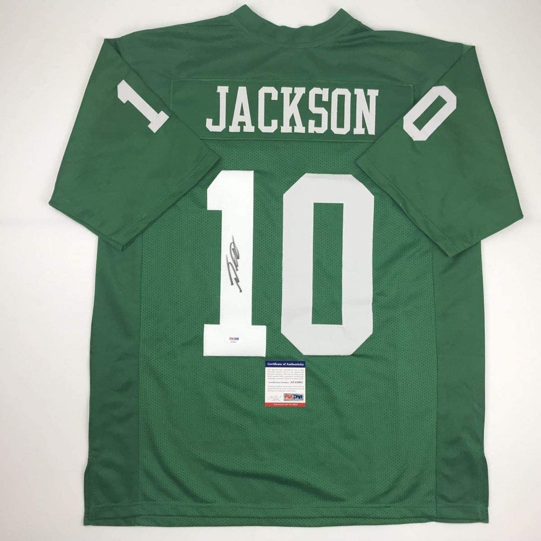 Autographed/Signed DeSean Jackson Philadelphia Kelly Green Jersey PSA COA