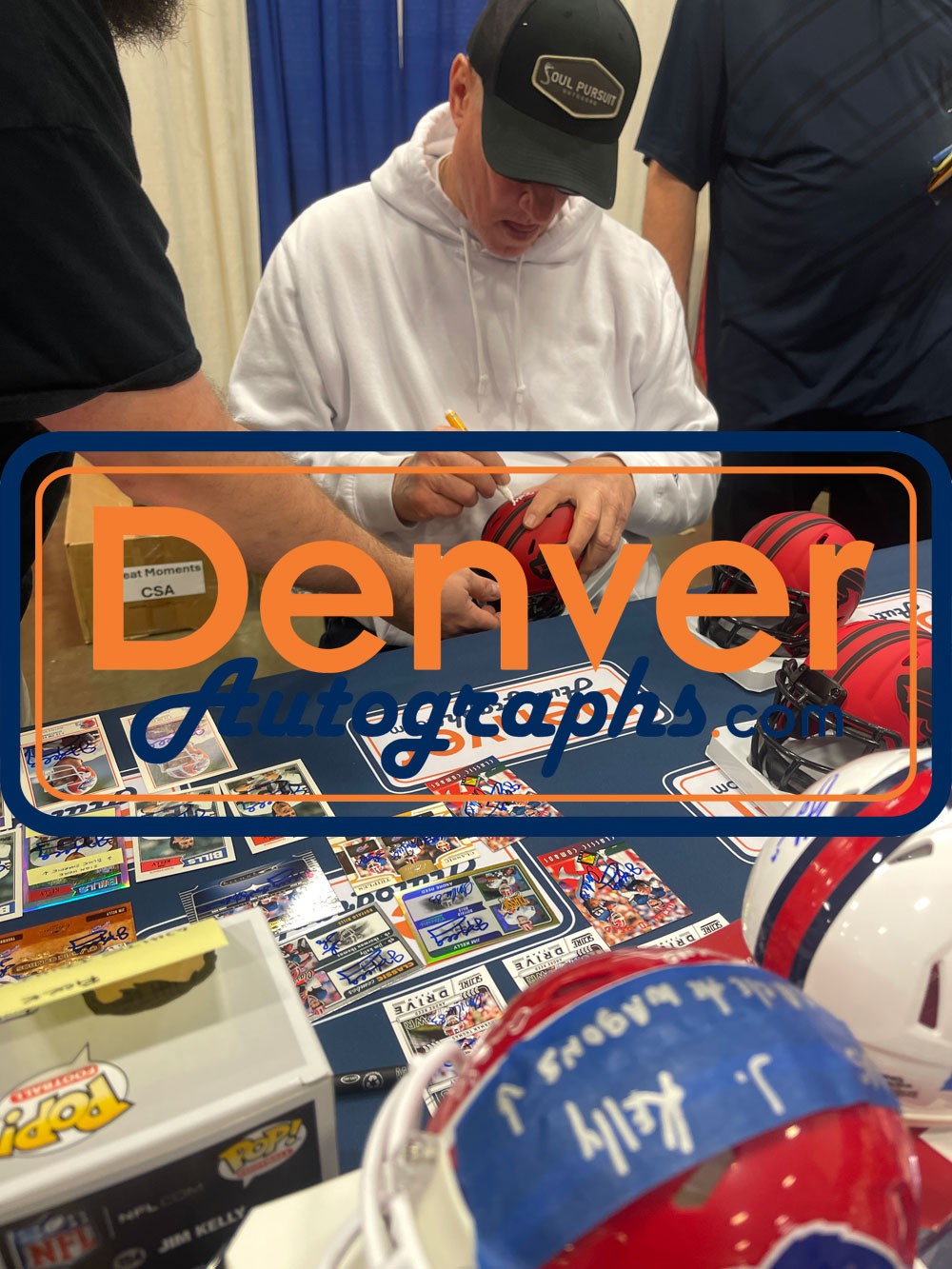 Jim Kelly Autographed Buffalo Bills Rave Mini Helmet Beckett Witness 50264