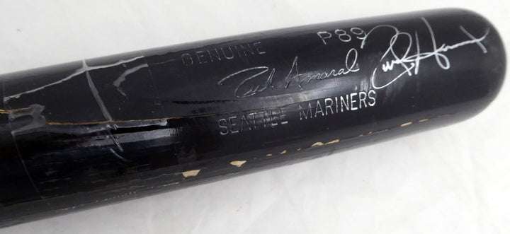 Rich Amaral Signed Black L Slugger P89 Game Used Bat Seattle Mariners Cracked