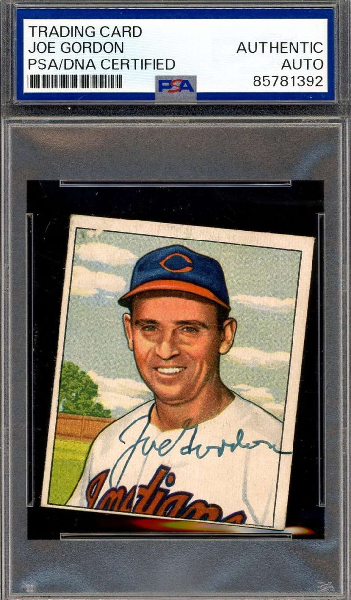 Joe Gordon PSA DNA Vintage Signed 1950 Bowman Autograph