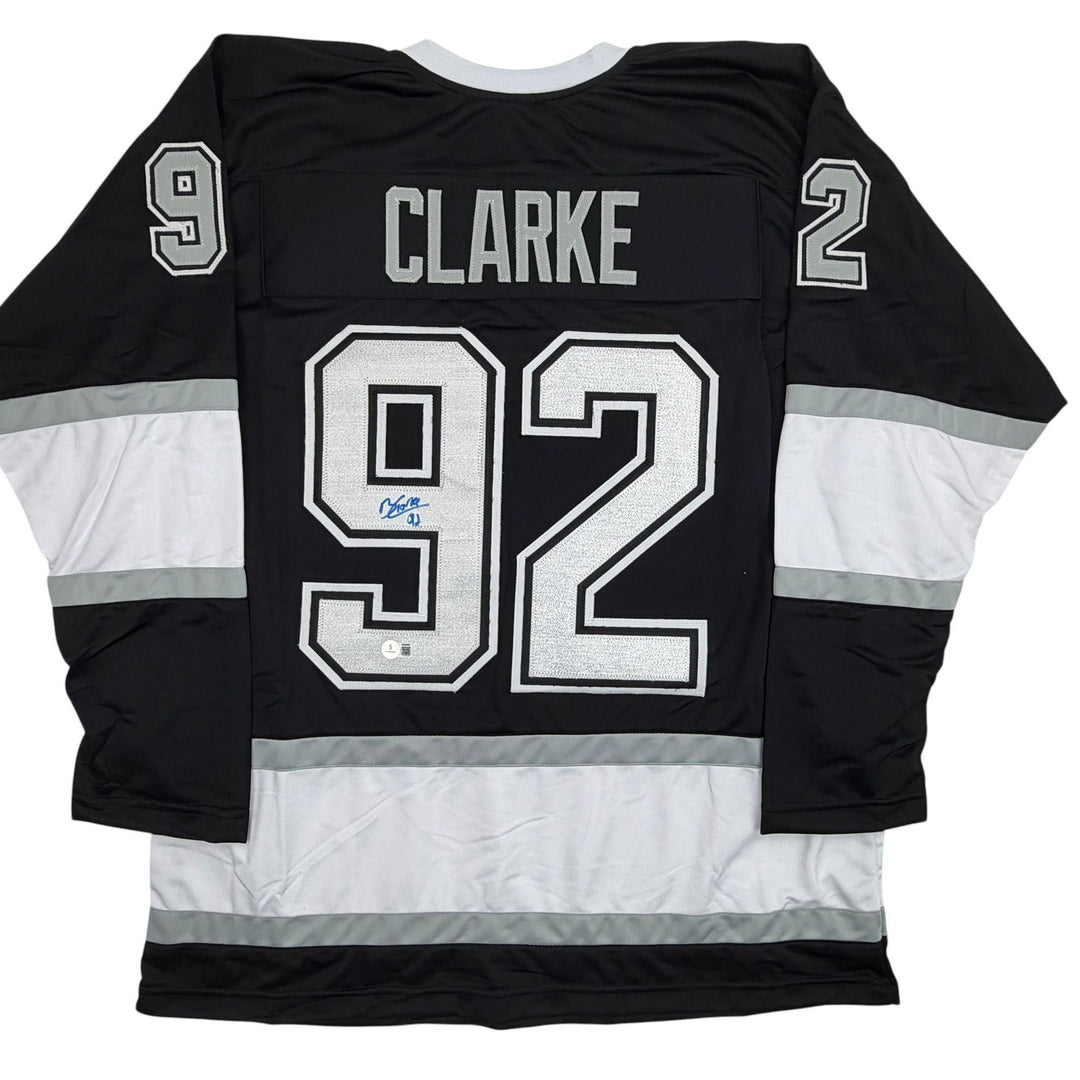 Autographed/Signed Brandt Clarke Los Angeles Black Jersey Beckett BAS COA