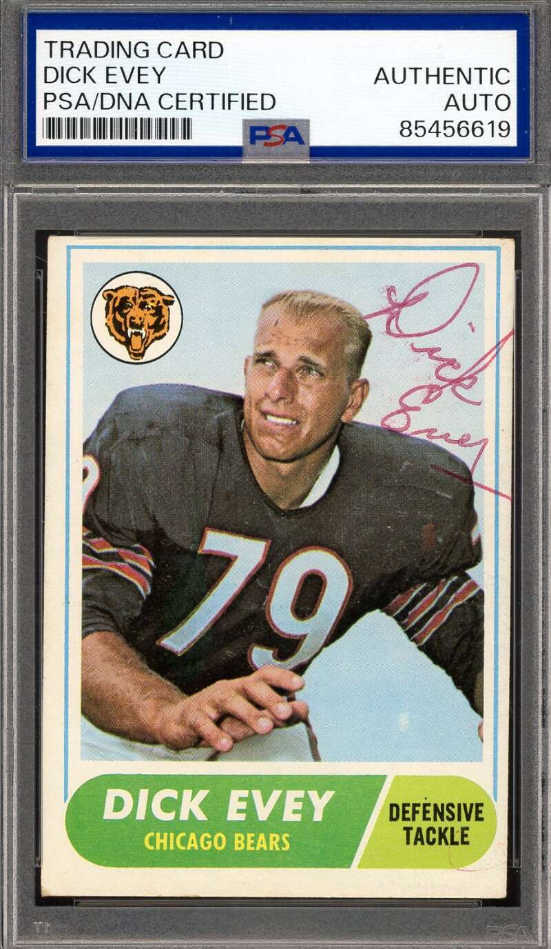 Dick Evey PSA DNA Vintage Signed 1968 Topps Autograph