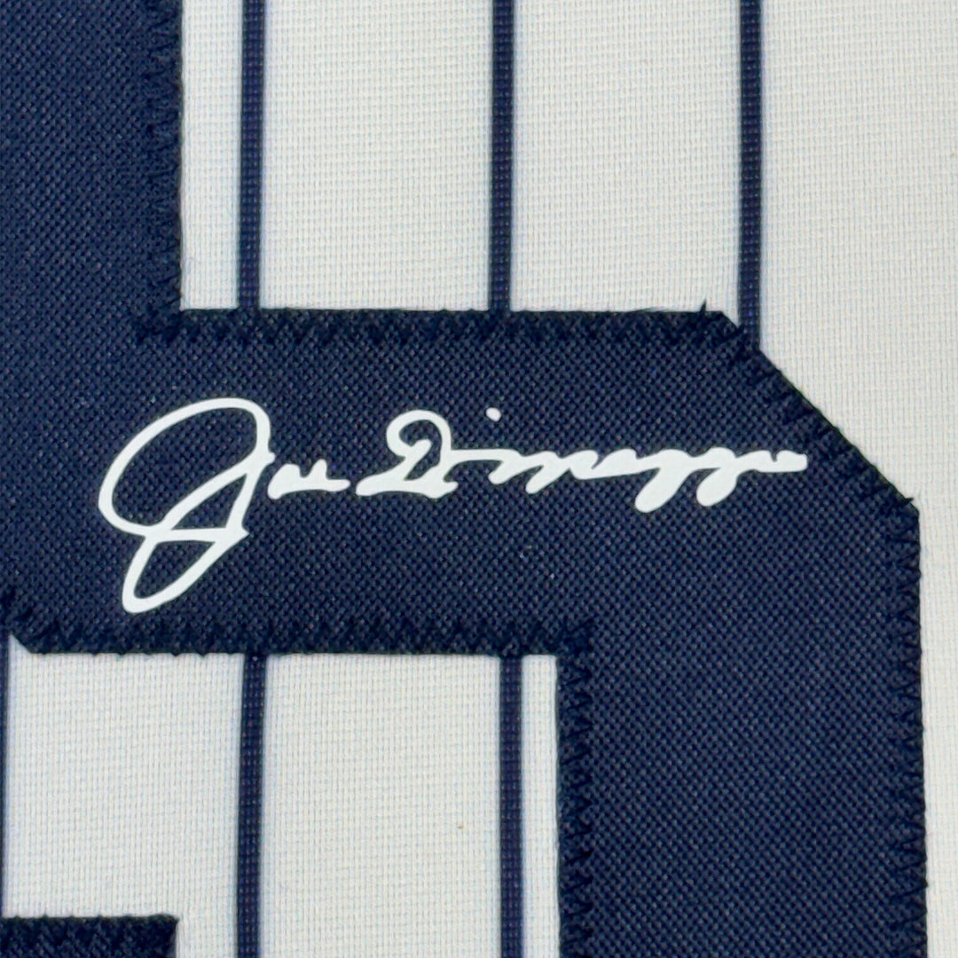 Framed Facsimile Autographed Joe DiMaggio 33x42 Reprint Laser Auto Jersey