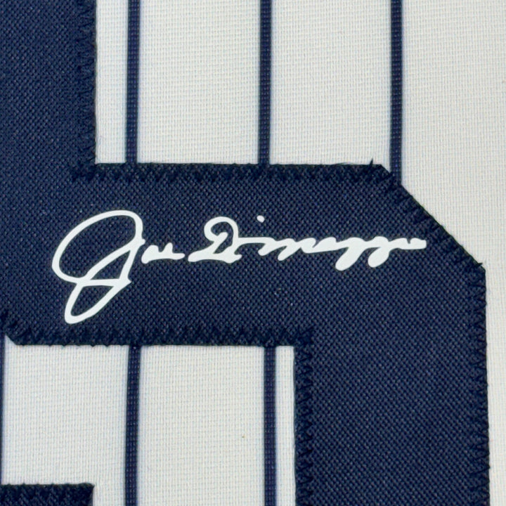 Framed Facsimile Autographed Joe DiMaggio 33x42 Reprint Laser Auto Jersey