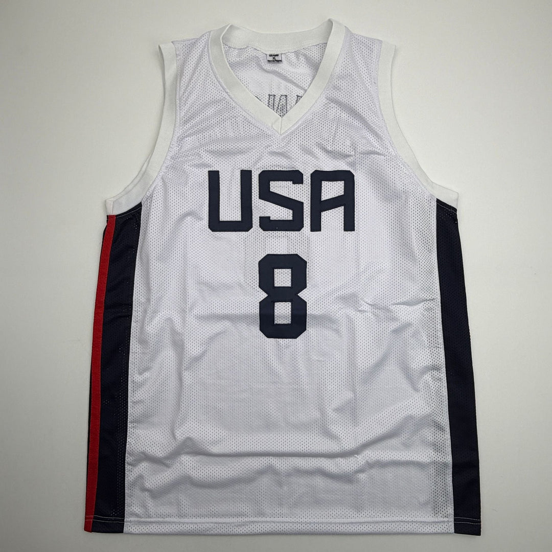 Autographed/Signed Joe Johnson United States USA White Jersey Beckett COA