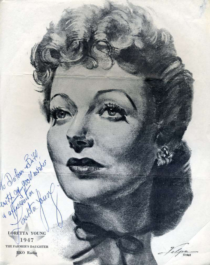 Loretta Young Psa/dna Signed 8x10 Photo Authenticated Autograph