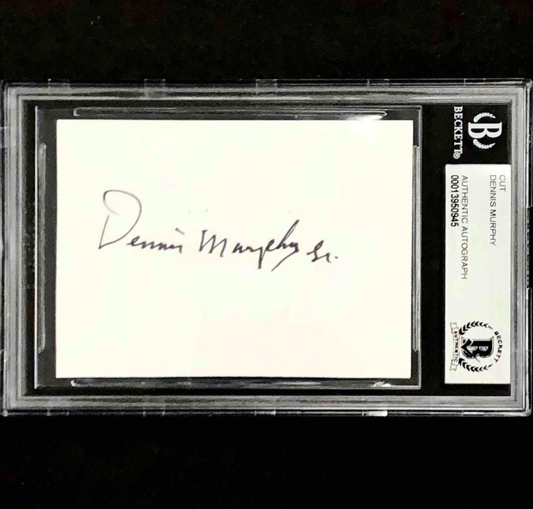 ABA founder Dennis Murphy Sr. signed cut autograph card BGS BAS Beckett auto