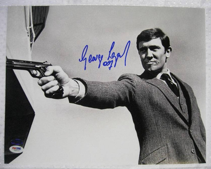 George Lazenby Hand Signed James Bond 16X20 Photo 007 Auto PSA/DNA COA OC Holo