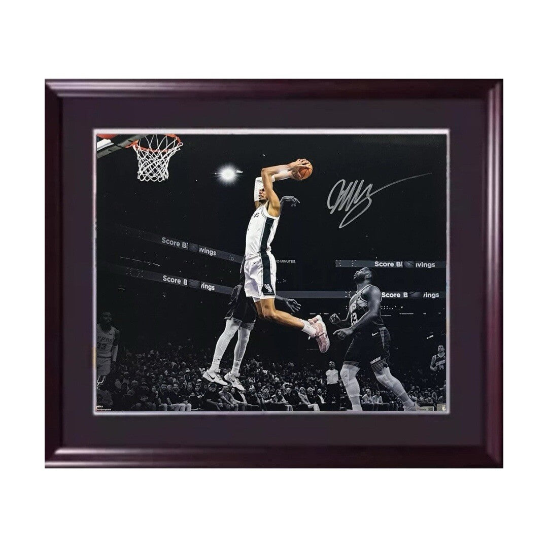 Victor Wembanyama Signed 16x20 Framed Spotlight Photo Spurs Rookie Auto Fanatics
