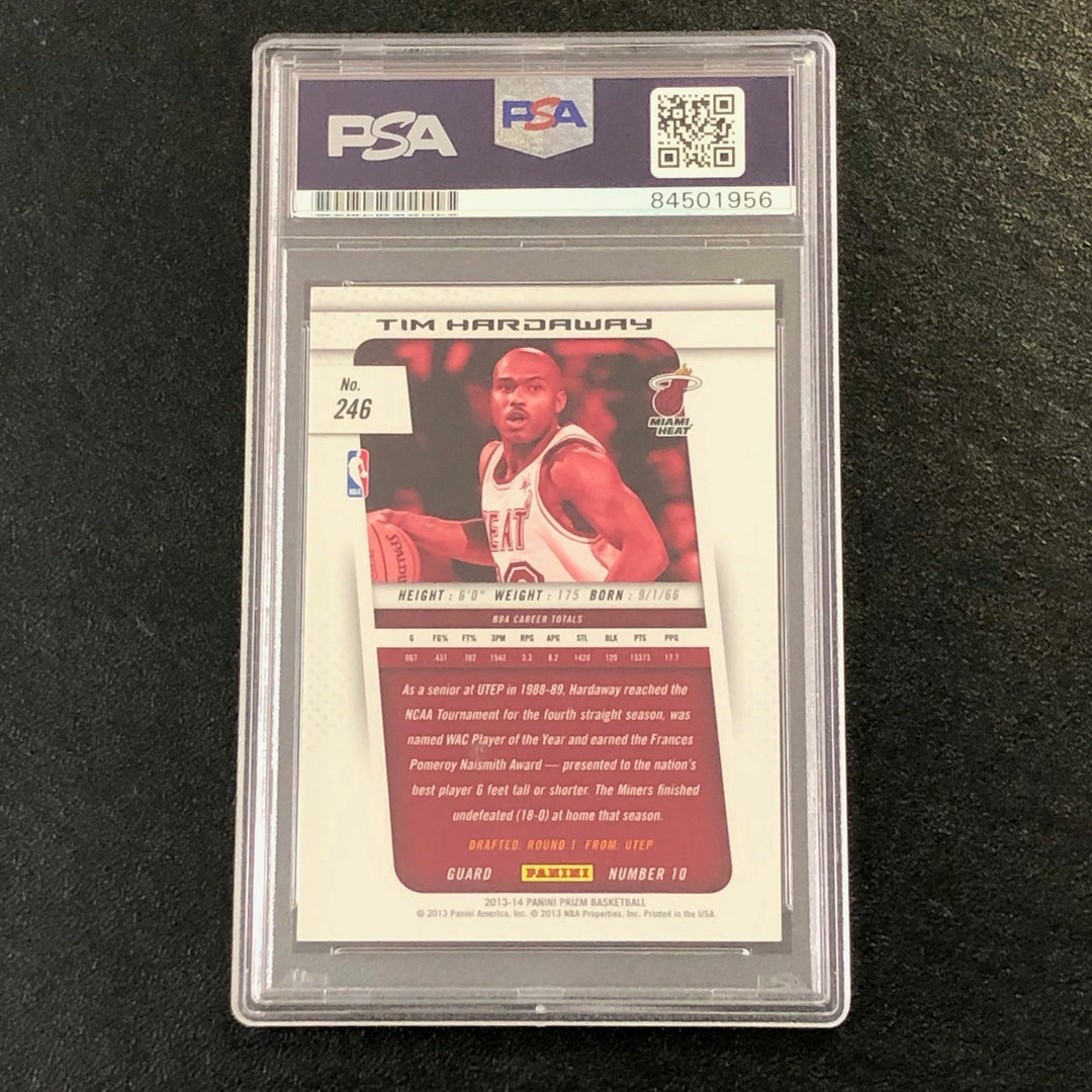 2013-14 Panini Prizm #246 Tim Hardaway Signed Card AUTO PSA Slabbed Heat