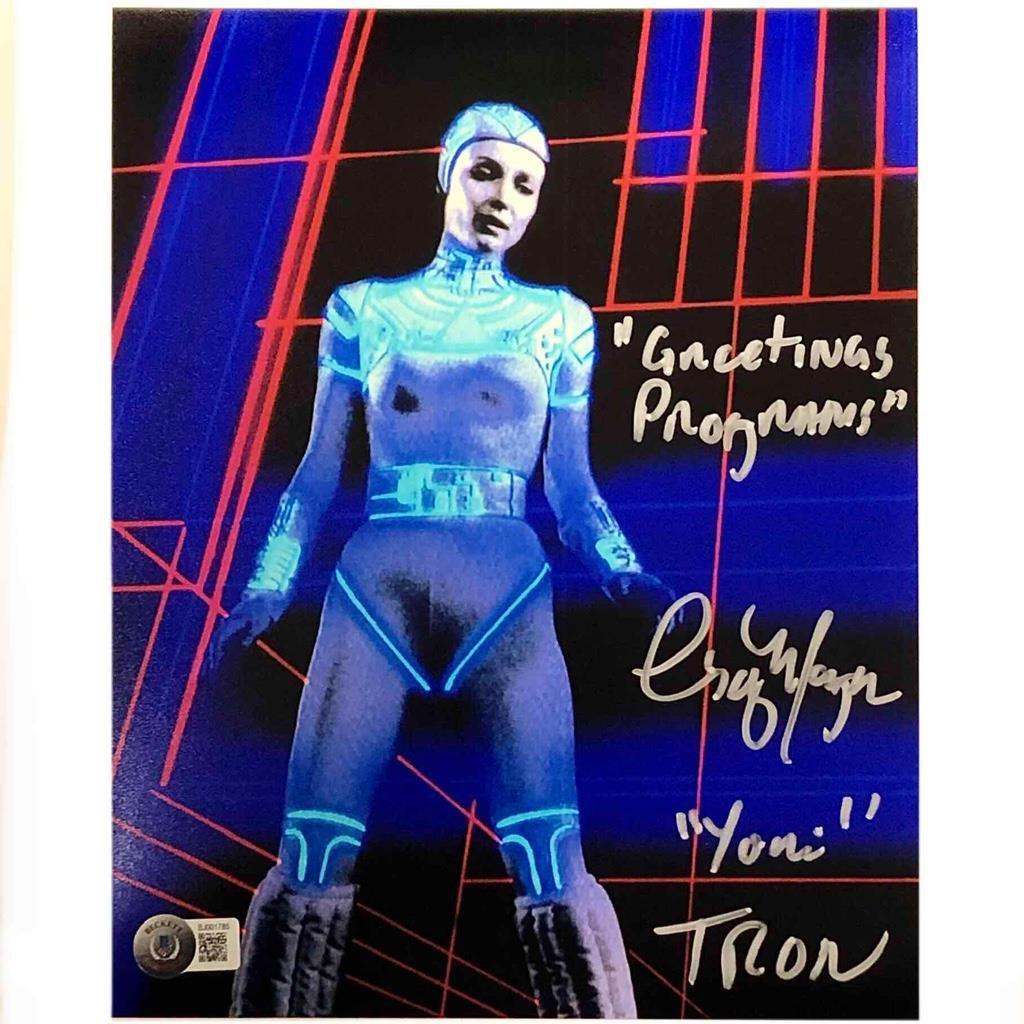 Cindy Morgan "Yori" + Quote inscription signed Tron 8x10 Photo BAS autograph