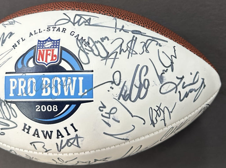 2008 Pro Bowl Team Signed NFL Football Adrian Peterson Tony Romo 40 + Auto Coa