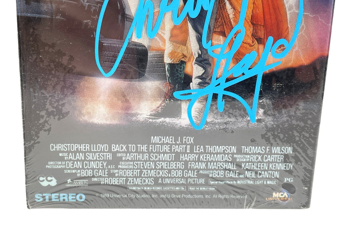 Christopher Lloyd Autographed SEALED Back to Future II VHS Tape 1989 JSA COA