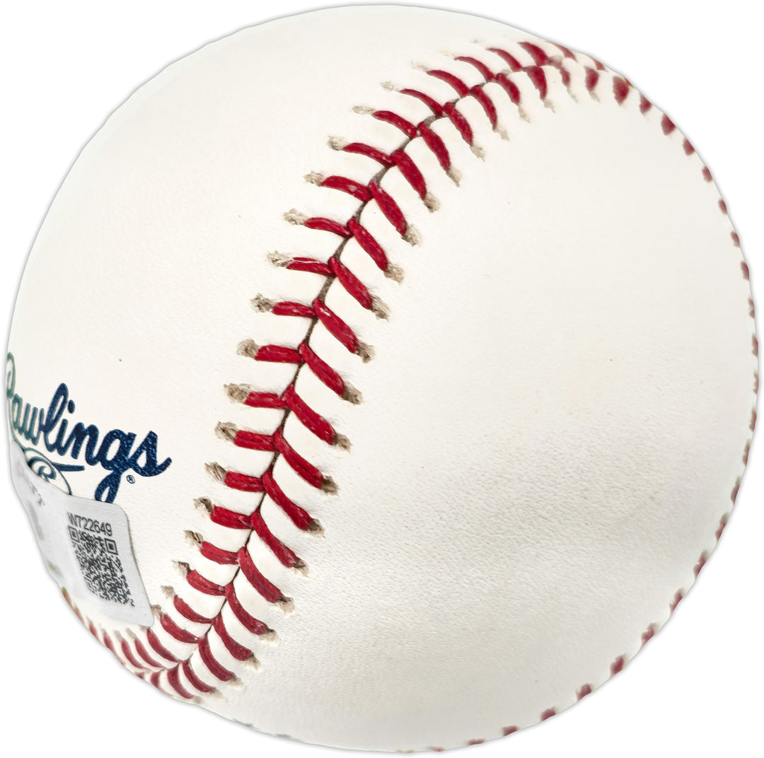 Michael Brantley Signed 2022 WS Logo Baseball Astros 2022 WS Champs Beckett Wit