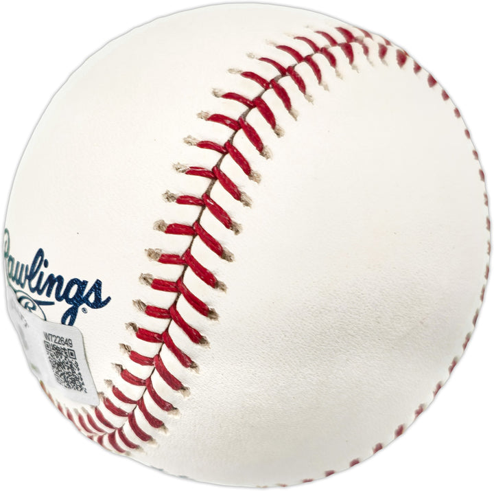 Michael Brantley Signed 2022 WS Logo Baseball Astros 2022 WS Champs Beckett Wit