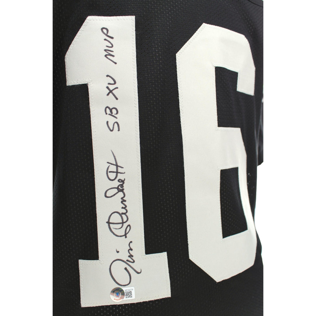 Jim Plunkett Autographed Oakland Raiders Black Jersey BAS COA Signed Vegas MVP