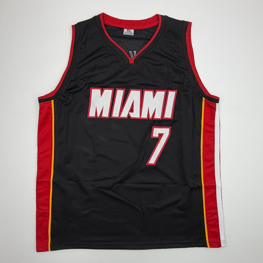 Autographed/Signed Giannis Antetokounmpo #7 Miami Heat Black Jersey JSA COA
