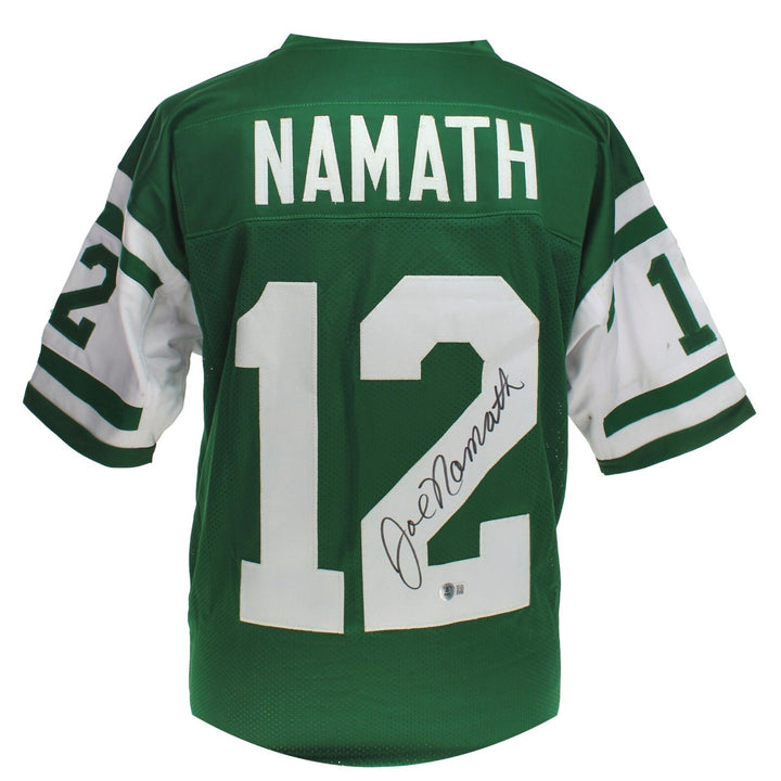 Joe Namath Autographed New York Jets Green Jersey BAS COA Signed Broadway