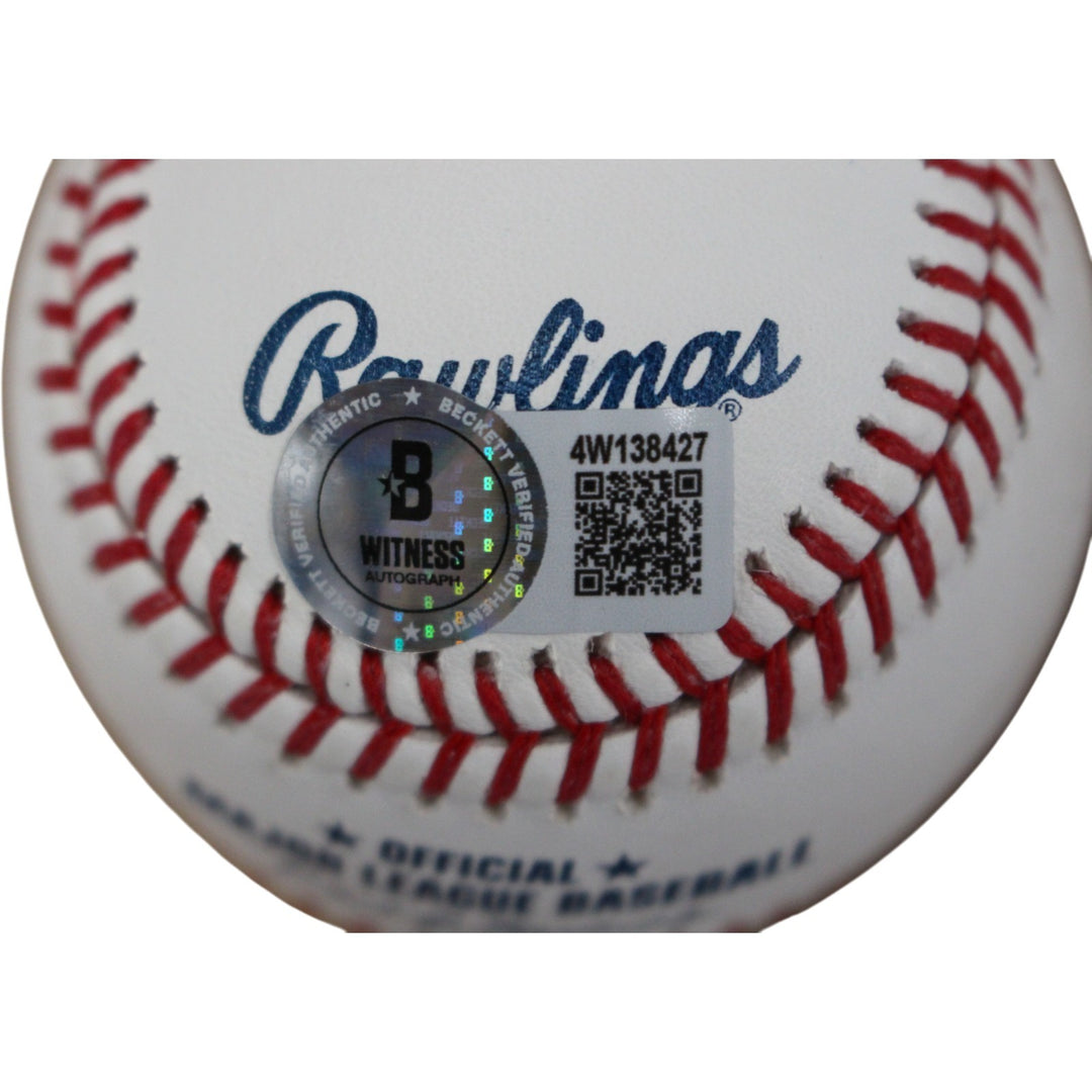 Manny Ramirez Autographed Boston Red Sox OML Baseball 555 HR Beckett 54636
