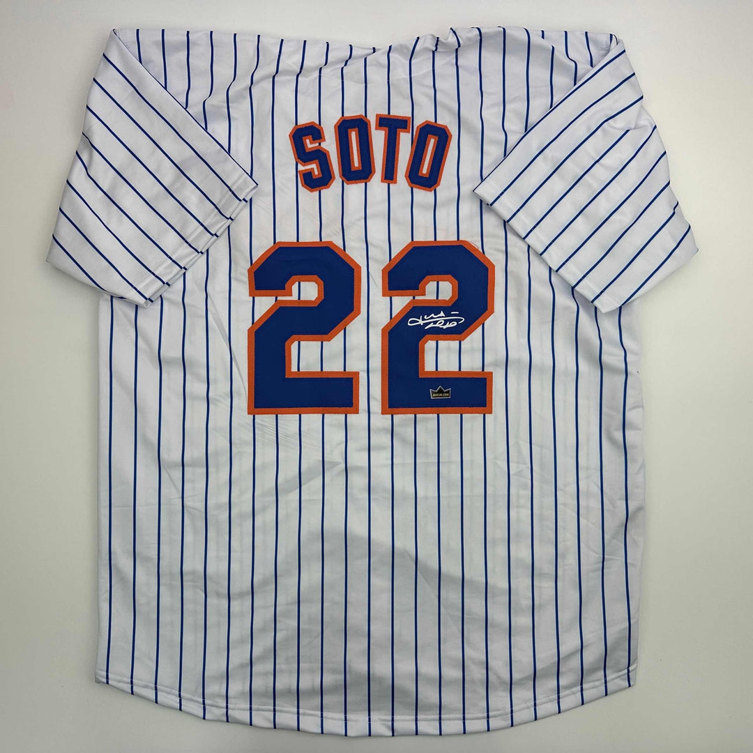 Facsimile Autographed Juan Soto New York Pinstripe Reprint Jersey Size Men's XL