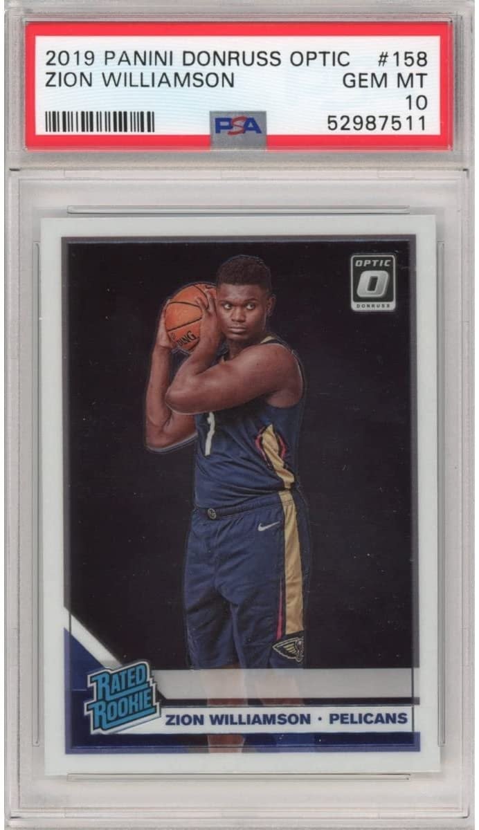Graded 2019-20 Panini Donruss Optic ZION WILLIAMSON #158 Rookie Card PSA 10