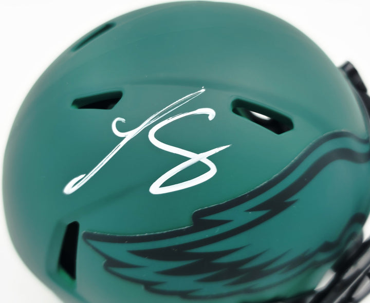 LeSean McCoy Signed Eagles Rave Green Speed Mini Helmet Beckett Witness