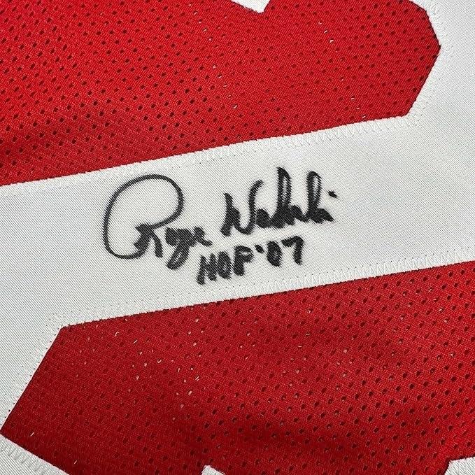 Framed Signed Roger Wehrli 35x39 HOF 07 Arizona Red Jersey JSA COA
