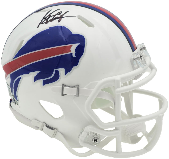 Keon Coleman Signed Buffalo Bills White Speed Mini Helmet Beckett Witness