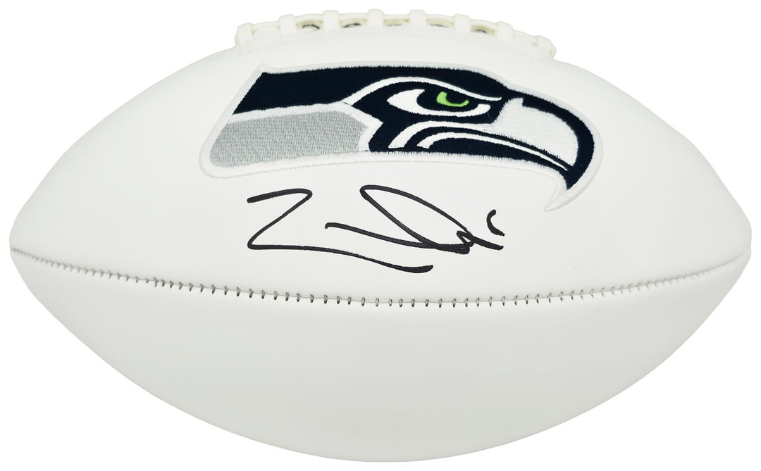 Zach Charbonnet Signed Seattle Seahawks White Logo Football MCS Holo