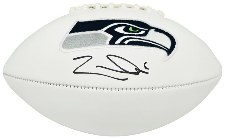 Zach Charbonnet Signed Seattle Seahawks White Logo Football MCS Holo