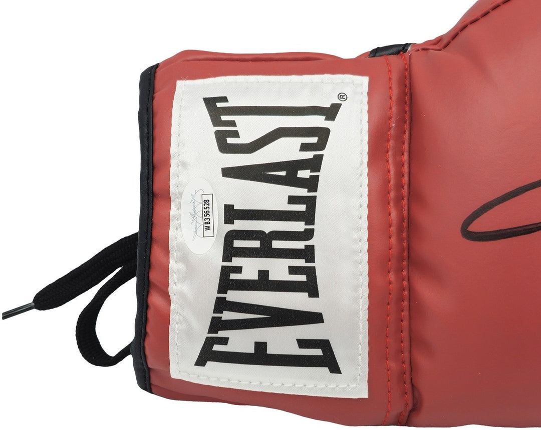 Sugar Ray Leonard & Thomas "Hitman" Hearns Signed Red Everlast Glove RH JSA