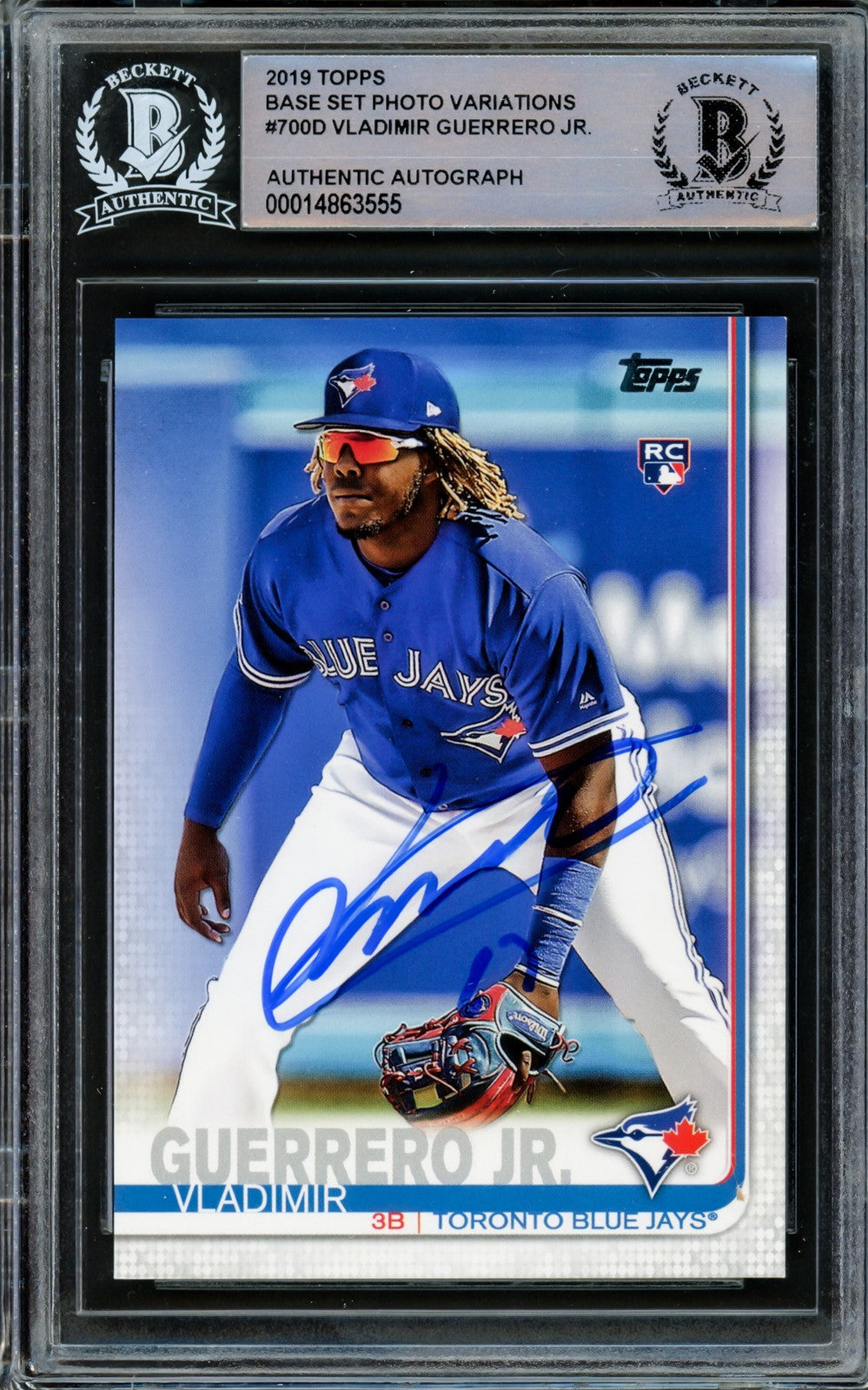 Vladimir Guerrero Jr. Signed 2019 Topps Complete Set Variation RC 700D Beckett