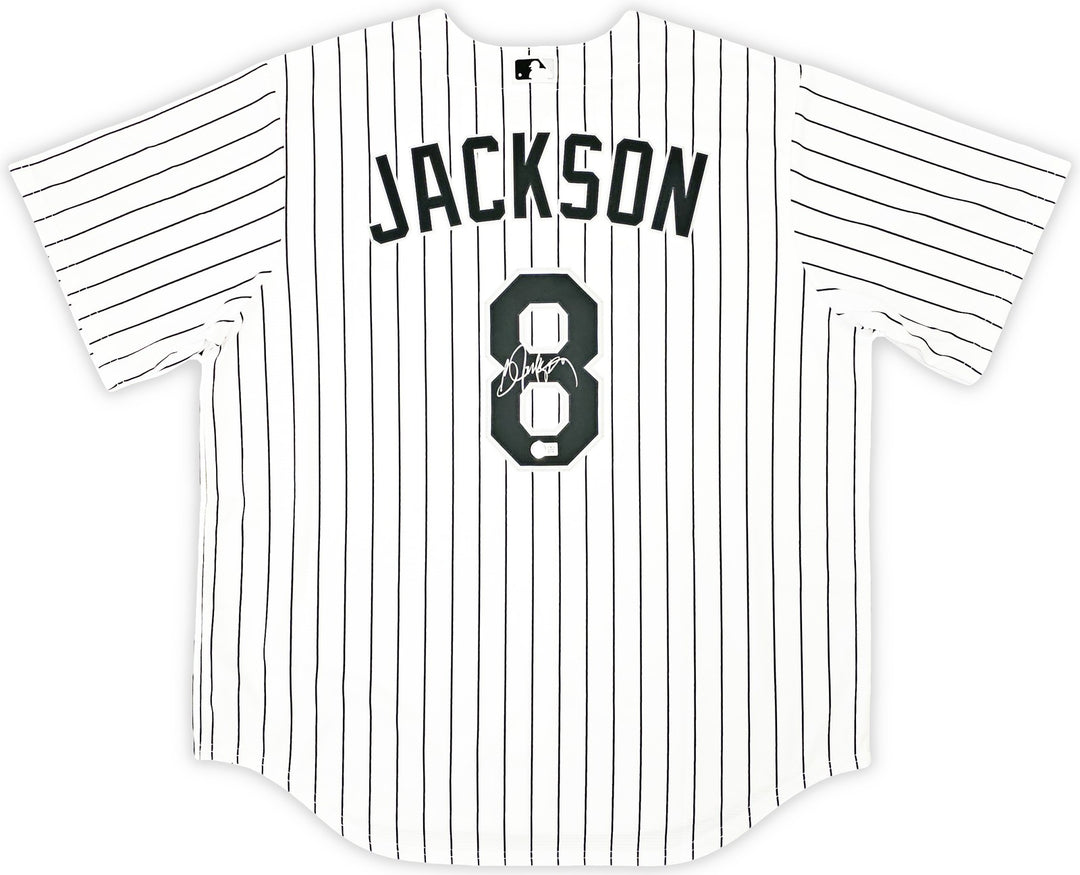 White Sox Bo Jackson Signed White Pinstripe Nike Jersey Size XL Beckett Wit