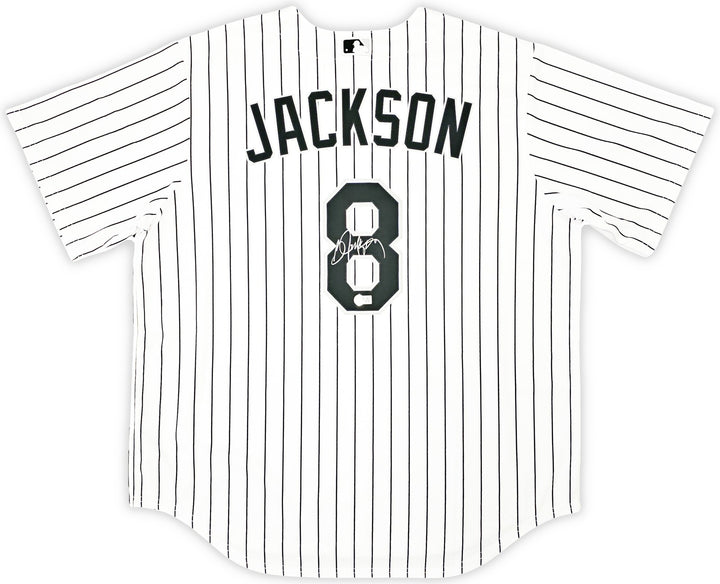 White Sox Bo Jackson Signed White Pinstripe Nike Jersey Size XL Beckett Wit