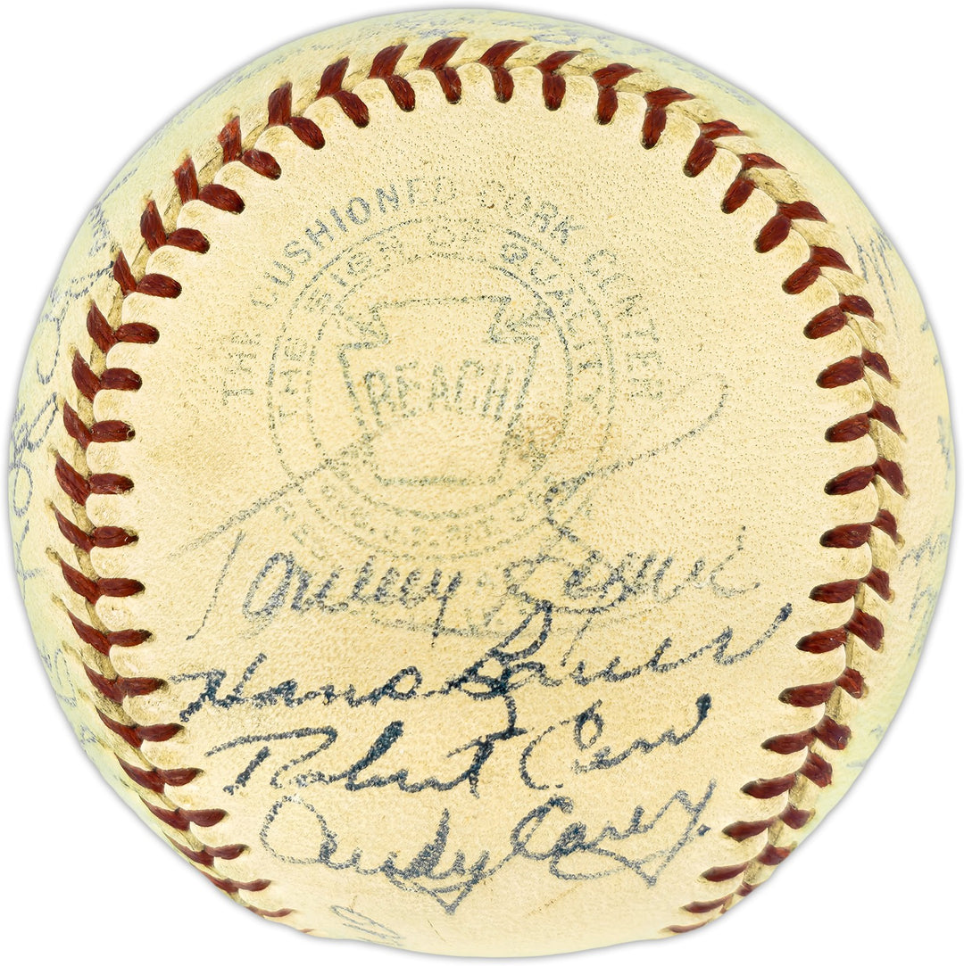 1955 Yankees Auto Official Harridge AL Baseball 30 Sigs Mickey Mantle Beckett 59