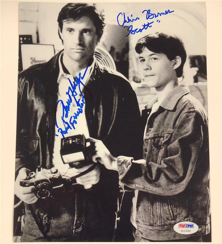 CHRISTOPHER DANIEL BARNES & ROBERT HAYS dual signed STARMAN 8x10 Photo ~ PSA COA