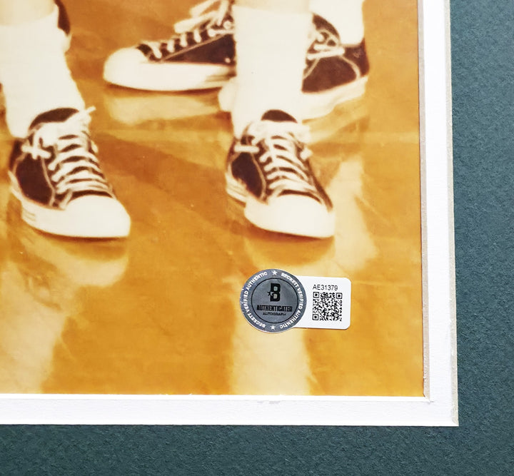 1962 Celtics Team Auto Framed 18x24 Photo 11 Sigs Bill Russell, Auerbach Beckett