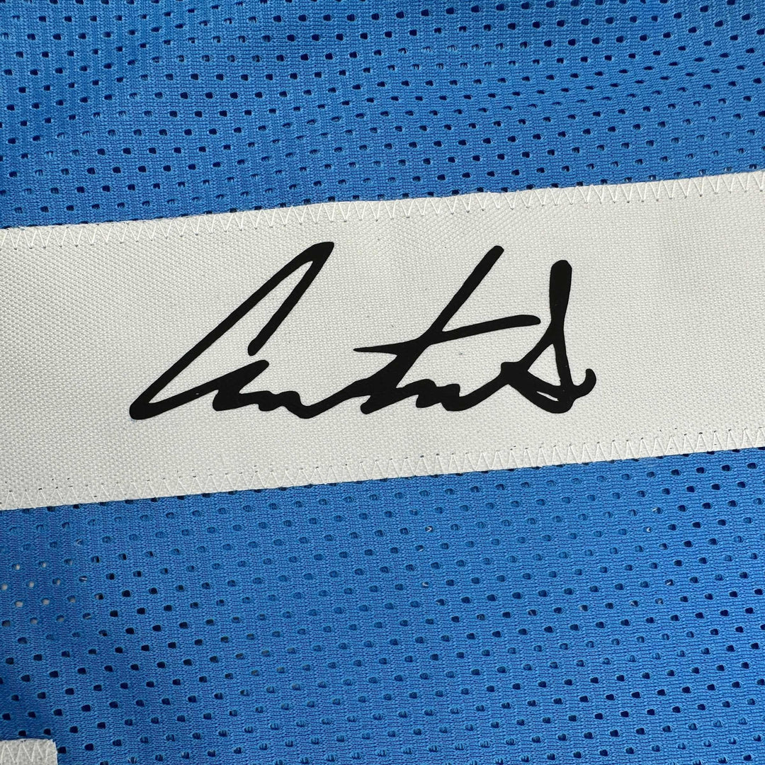 Facsimile Autographed Austin Simmons Ole Miss Blue Reprint Jersey Size Men's XL