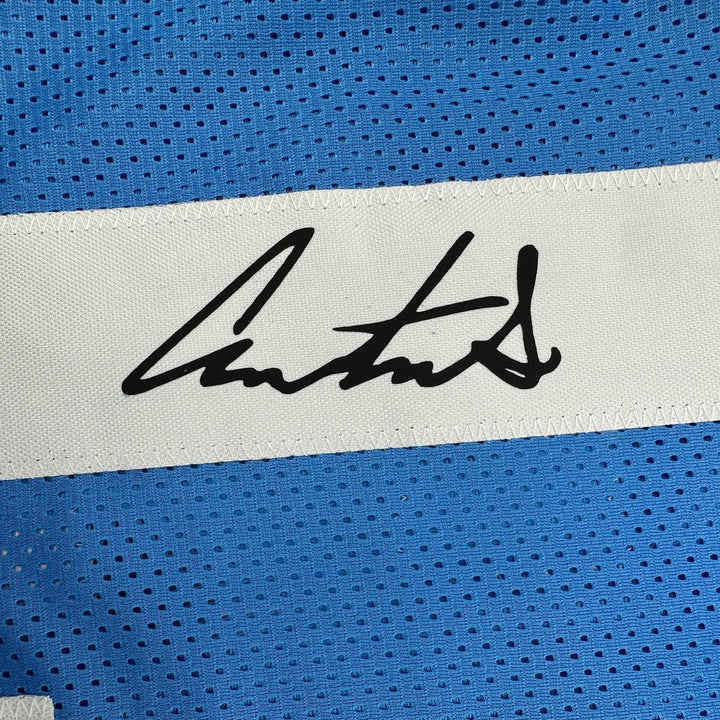 Facsimile Autographed Austin Simmons Ole Miss Blue Reprint Jersey Size Men's XL