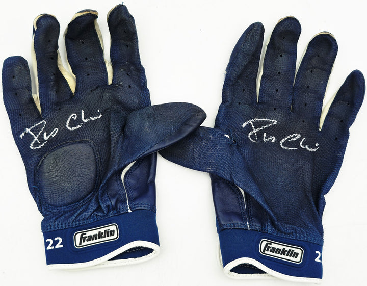 Robinson Cano Signed Blue & White Franklin Game Used Batting Gloves Mariners