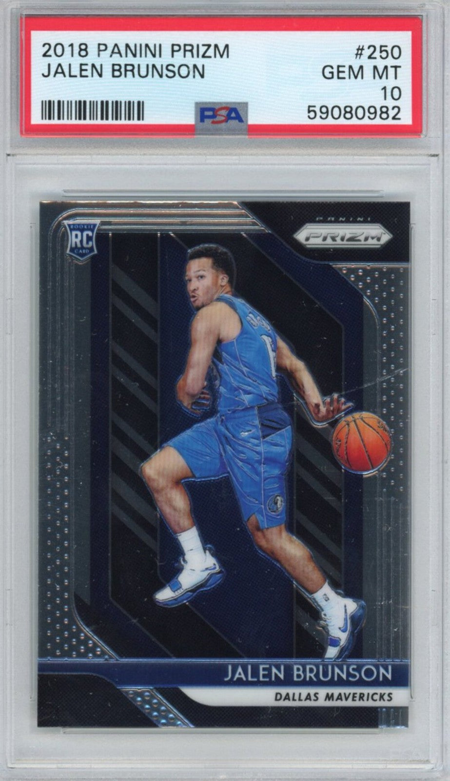 Graded 2018-19 Panini Prizm Jalen Brunson #250 Rookie RC Basketball Card PSA 10