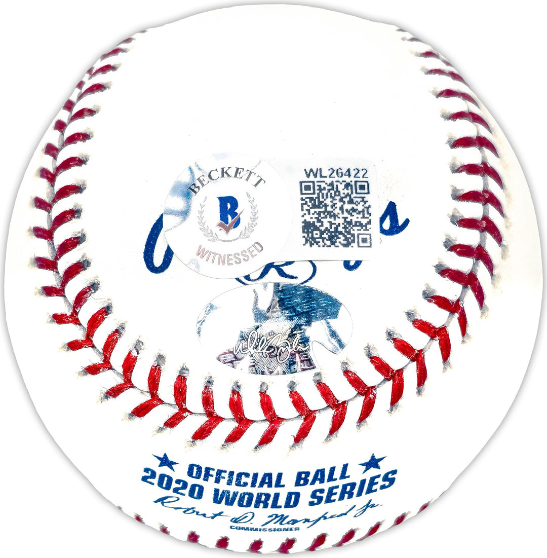 Walker Buehler Auto Official 2020 WS MLB Baseball Dodgers 2020 WS Champs Beckett