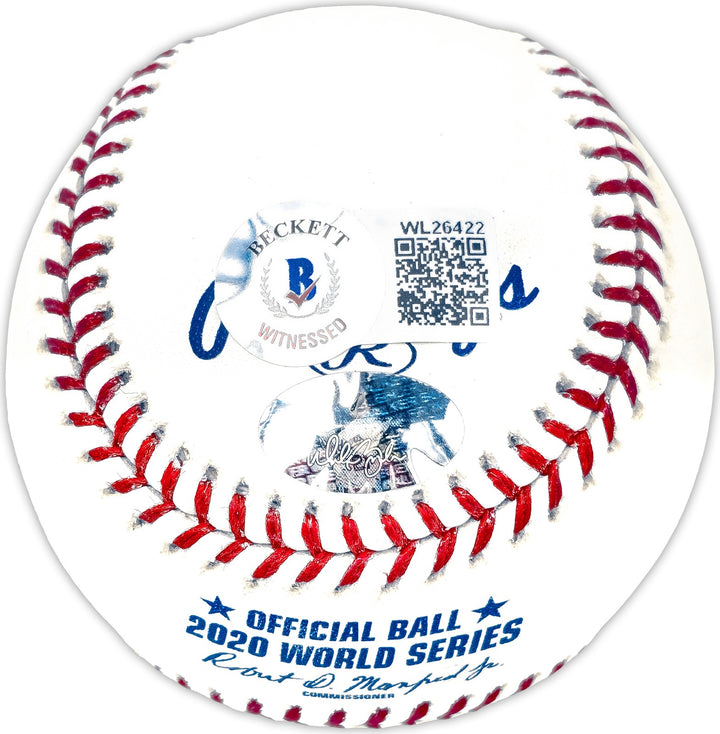 Walker Buehler Auto Official 2020 WS MLB Baseball Dodgers 2020 WS Champs Beckett
