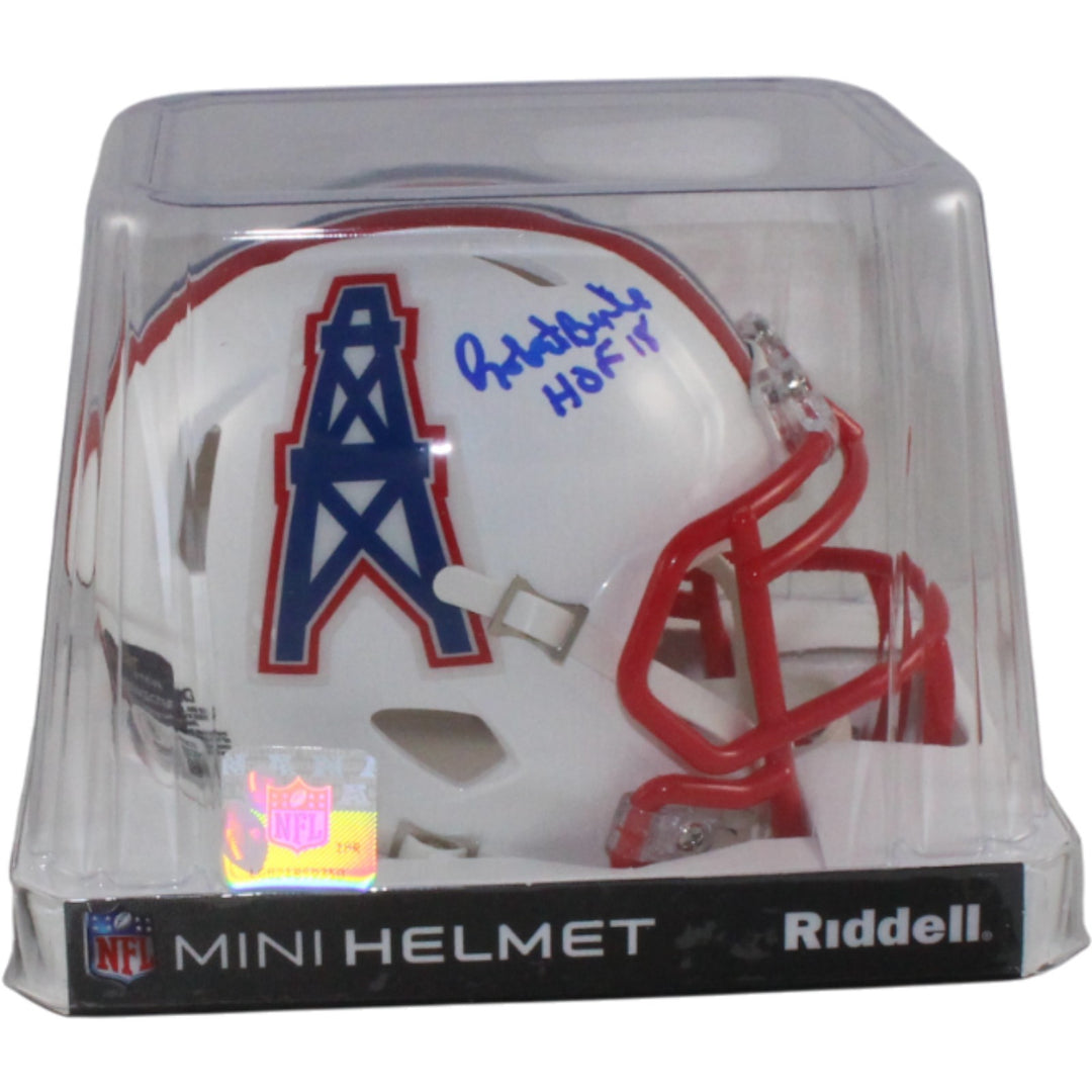 Robert Brazile Autographed Houston Oilers TB Mini Helmet HOF Beckett WIT 54727