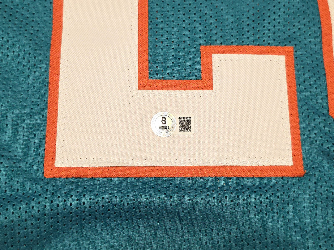 Miami Dolphins De'Von Achane Signed Teal Jersey Beckett Witness