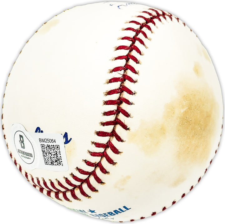 Hugh Laurin Pepper Signed MLB Baseball Pittsburgh Pirates Beckett QR