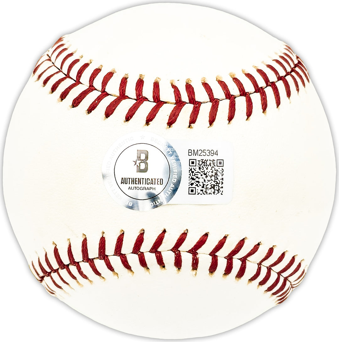 John Johnny Schaive Signed Spalding Baseball Washington Senators Beckett QR
