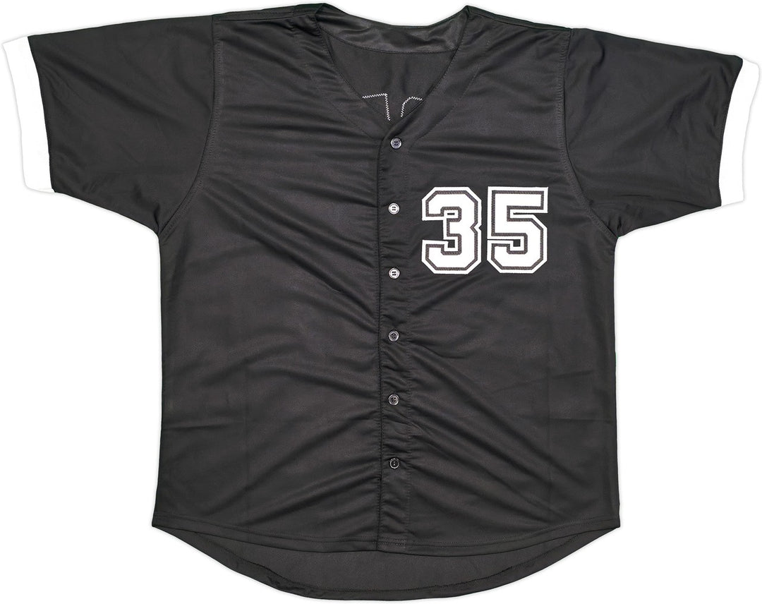 Chicago White Sox Frank Thomas Signed Black Jersey Beckett Witness